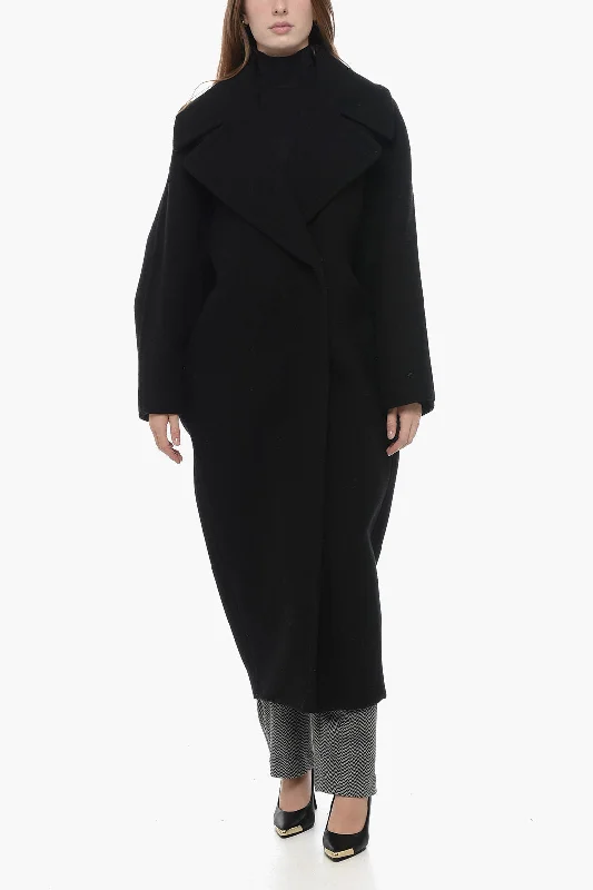 women's coats for formal eventsAlaia Virgin Wool Cocoon Coat with Maxi Collar