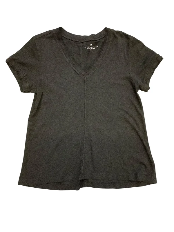 women's tops with sheer overlaysTop Short Sleeve Basic By Elliott Lauren In Black, Size: S