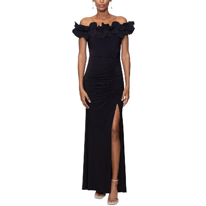 Sweetheart Neckline DressXscape Womens Knit Off-The-Shoulder Evening Dress