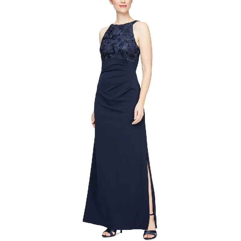 women's casual Friday dressesSLNY Womens Petites Soutache Long Evening Dress