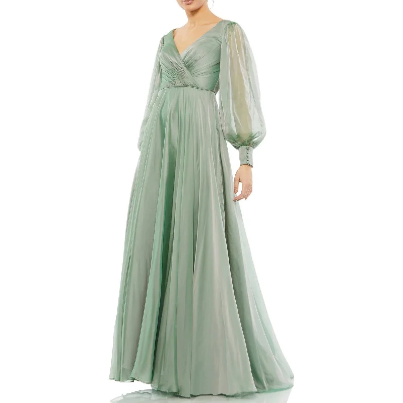 women's cinched-waist dressesMac Duggal Womens Surplice Evening Dress