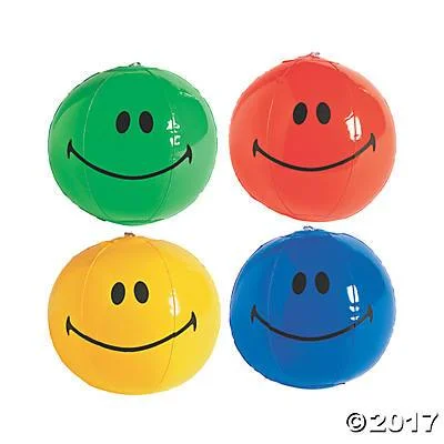 Formal DressInflatable Mini Smiley Face Beach Ball 5" | 12ct