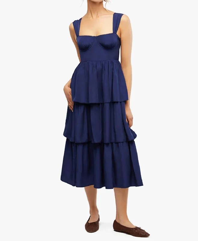 women's maternity dressesCorset Maxi Dress In Navy