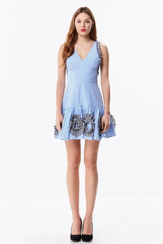 Elegant DressMulti Color Gingham Mini Dress