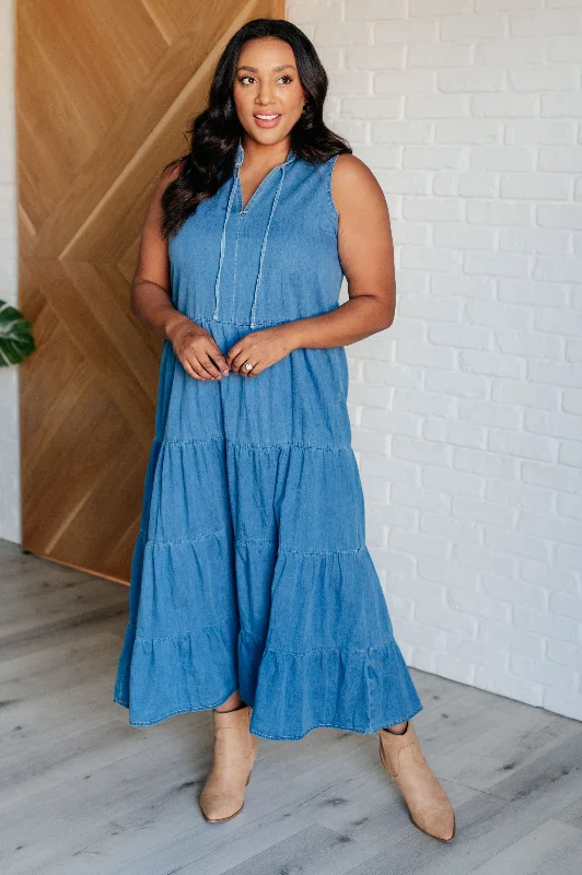 Evening DressPerfect Choice Denim Maxi Dress