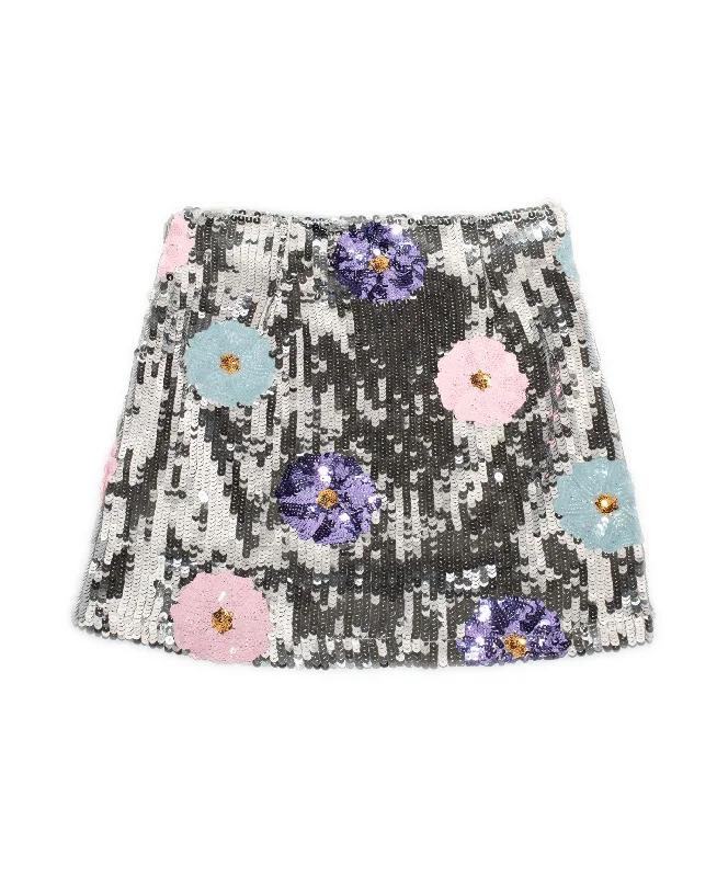 women's floral dresses8apart Women Dahlia Floral Sequin Mini Skirt