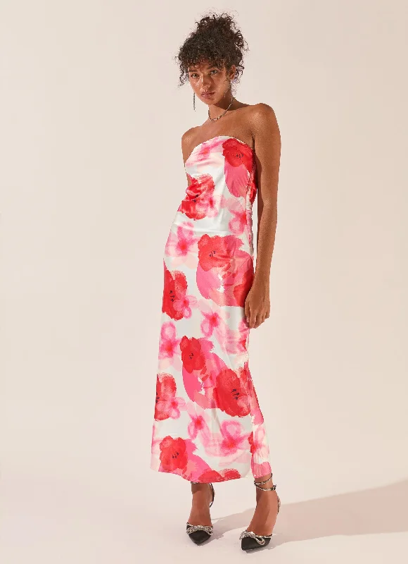 women's empire waist dressesLove Me More Maxi Dress - Pink Rose