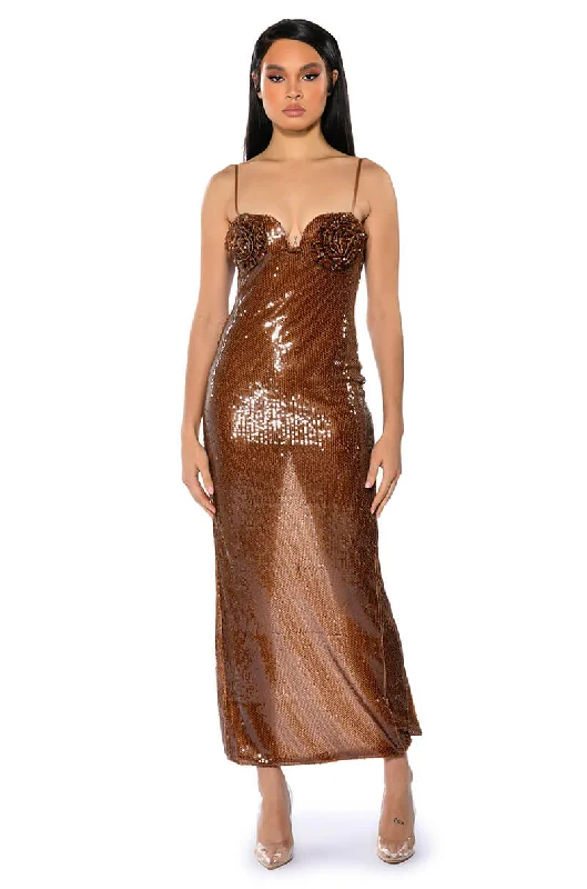 women's affordable dressesDARE TO DANCE SEQUIN MAXI DRESS