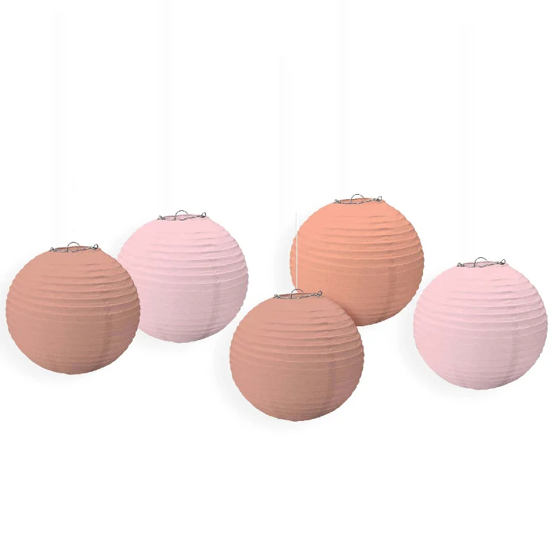 women's unique dressesHanging Mini Paper Lanterns, Rose Gold & Blush, 5 Inches, 5 Count