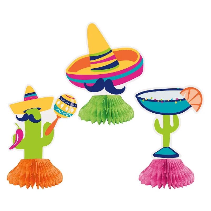 Halter DressBoho Fiesta Mini Honeycomb Centrepieces, 3 Count