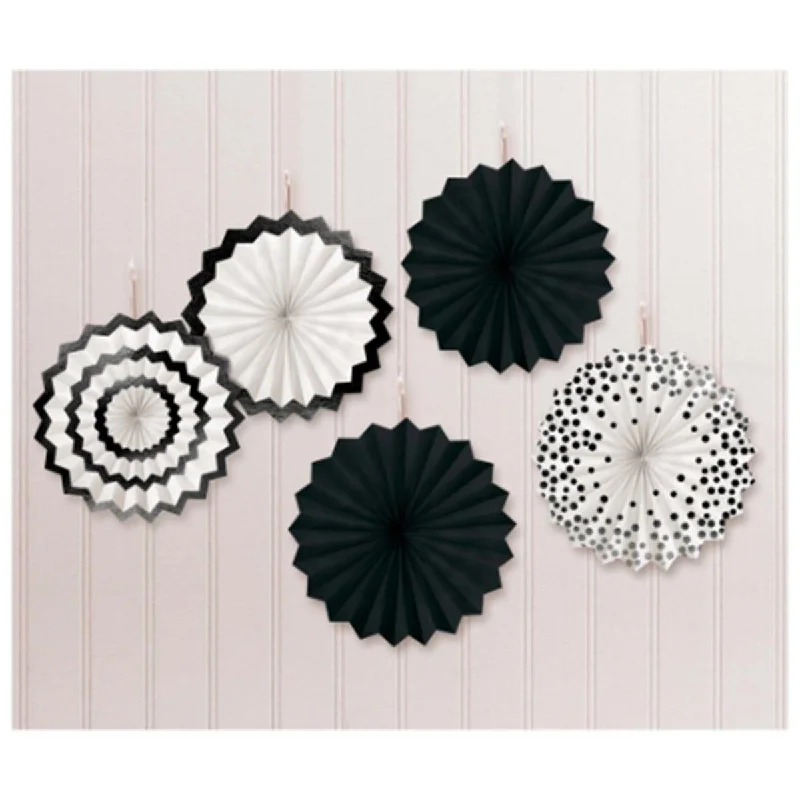 Jersey DressMini Fan Decoration 5 Per Package - Black