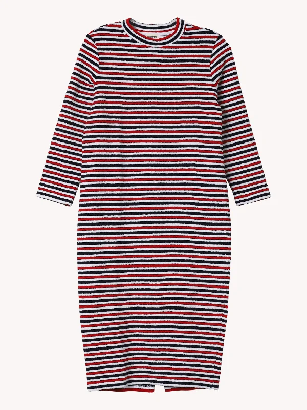 A-Line DressTerry Stripe Midi