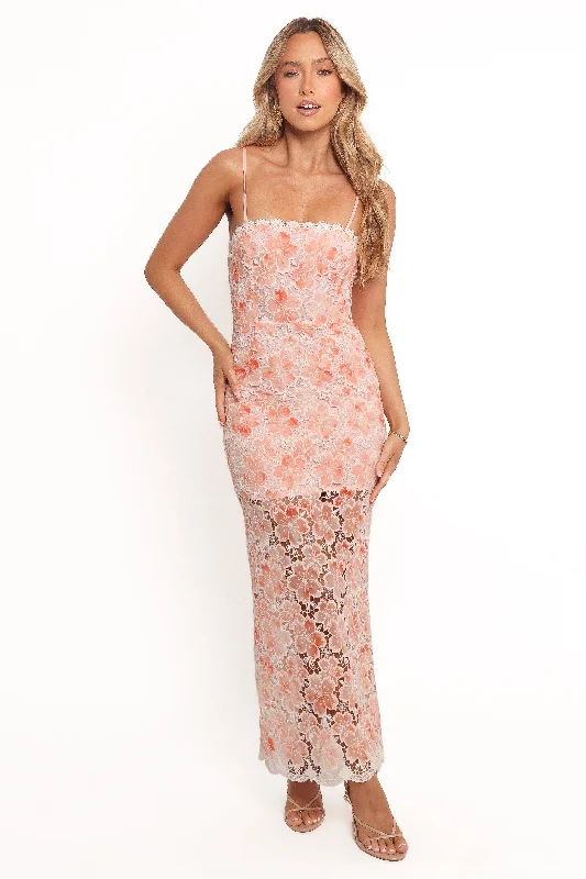 Flutter-Sleeve DressNovie Maxi Dress - Floral