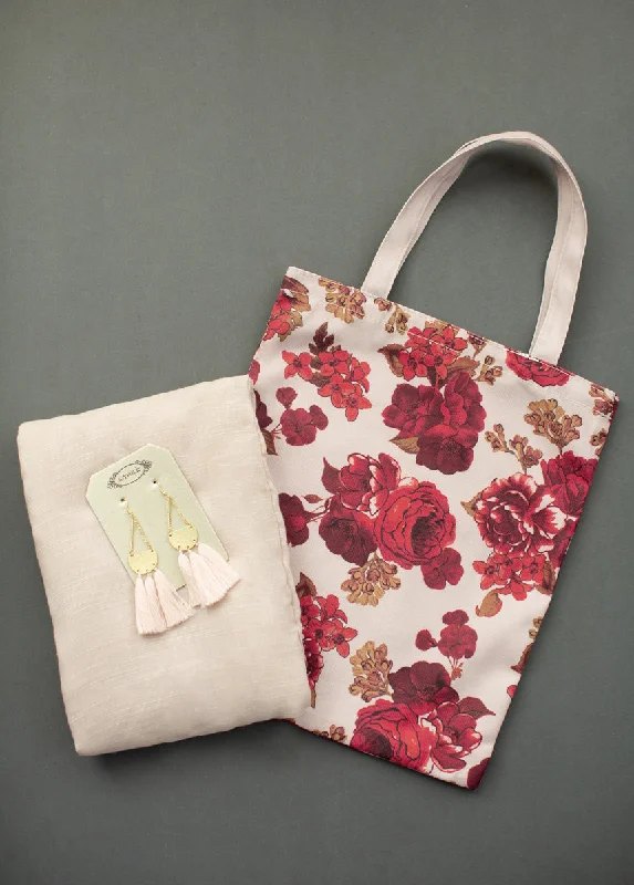 Women's Gift Set in Ecru Floral