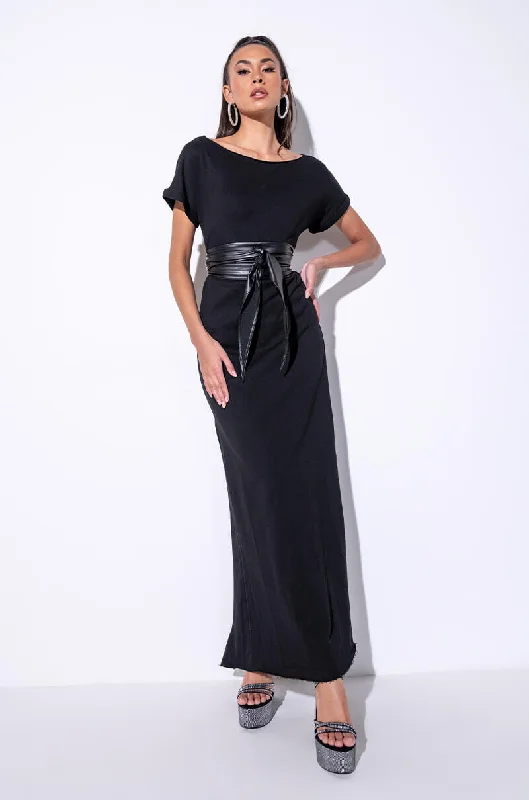 women's chiffon dressesALL THIS MAXI DRESS WITH DISTRESSED BACK