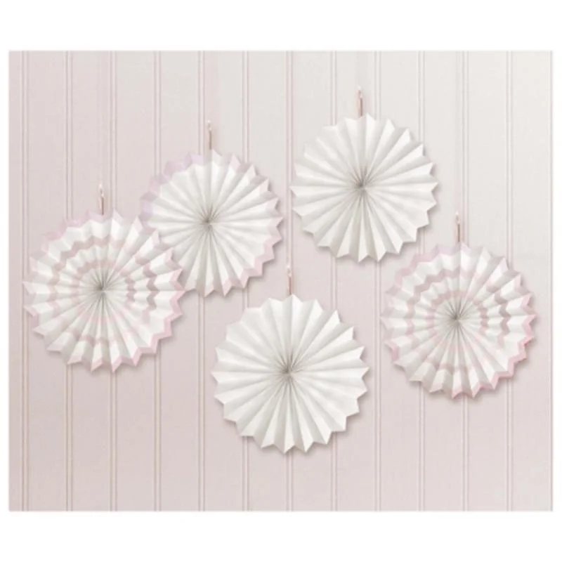 Denim DressMini Fan Decoration 5 Per Package - White