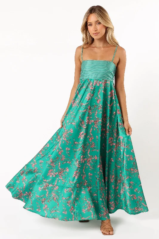 Velvet DressLilie Maxi Dress - Green