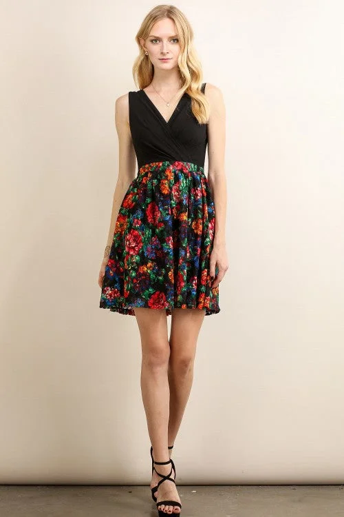 Polka-Dot DressMini Dress W/ Ruffled Skirt