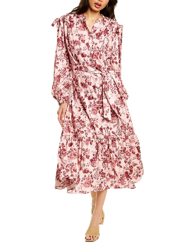 Evening DressBeulah Tie-Sleeve Maxi Dress