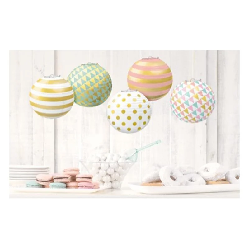 Pastel DressMini Paper Lantern 5/pkg - Pastel