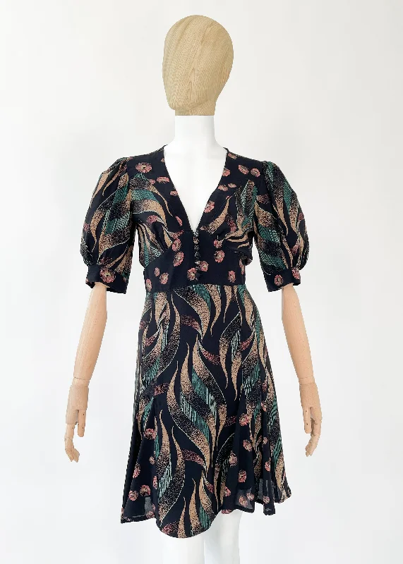 women's solid color dressesVintage 1970s Jeff Banks Mini Dress