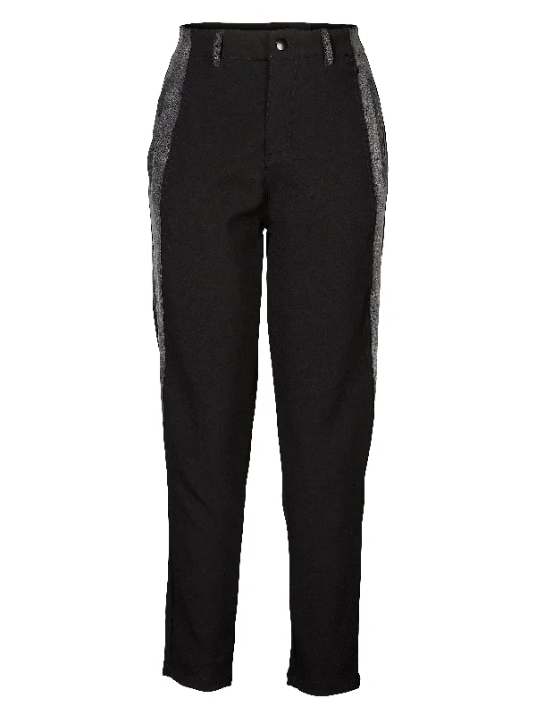 women's button-fly pantsVENIA trousers - Black mix