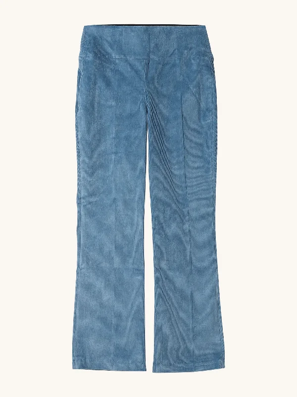 women's warm pantsAnkle Flare Corduroy Pant in Chambray