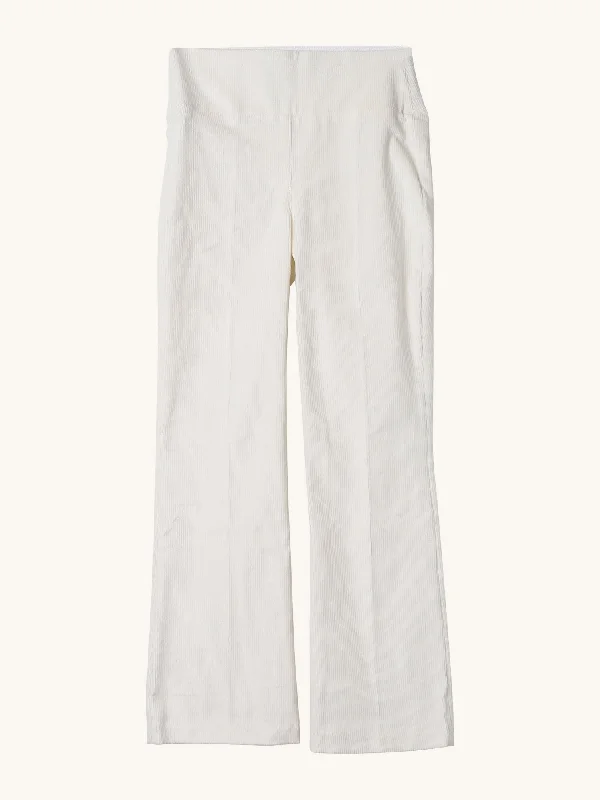 women's cropped pantsAnkle Flare Corduroy Pant in White