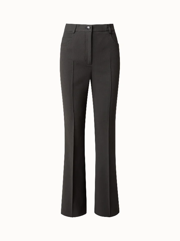 women's skinny pantsCotton Silk Double-Face Bootcut Pants