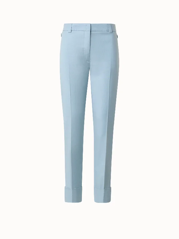 women's reversible pantsCotton Silk Double-Face Cropped Tapered Pants