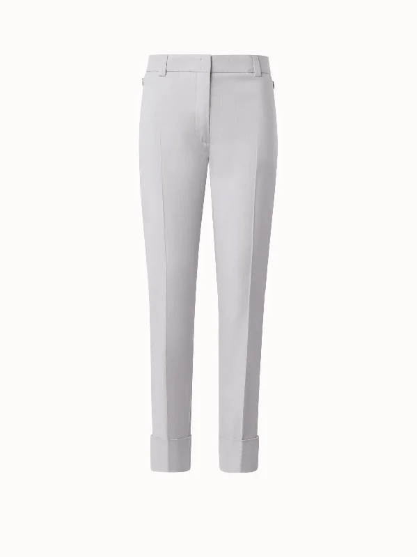 women's workout pantsCotton Silk Double-Face Cropped Tapered Pants