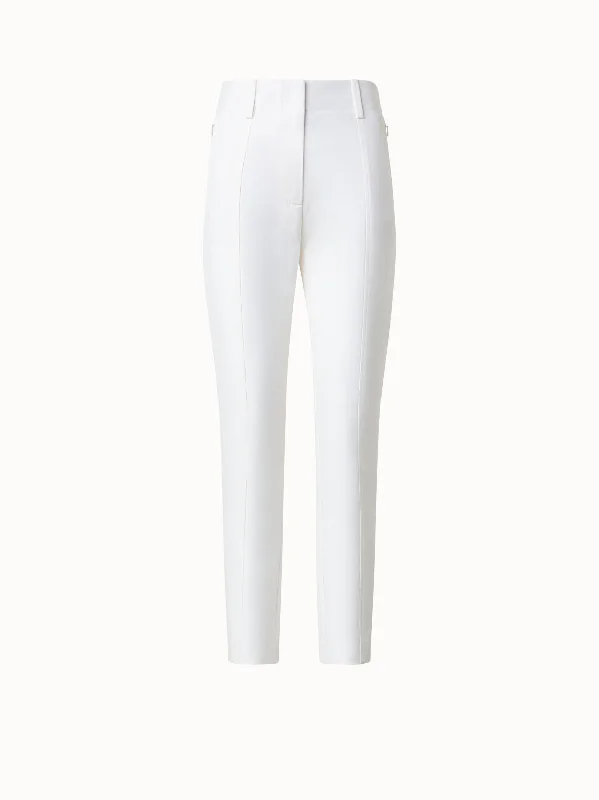 women's spring pantsCotton Silk Double-Face Slim Pants