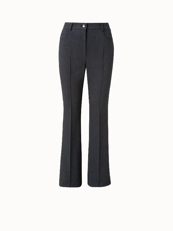 women's zipper pantsBootcut Leg Pants in Cotton Denim Stretch