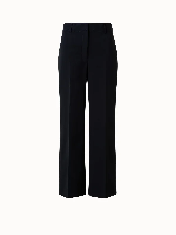 women's polyester pantsCropped Cotton Wide Leg Pants