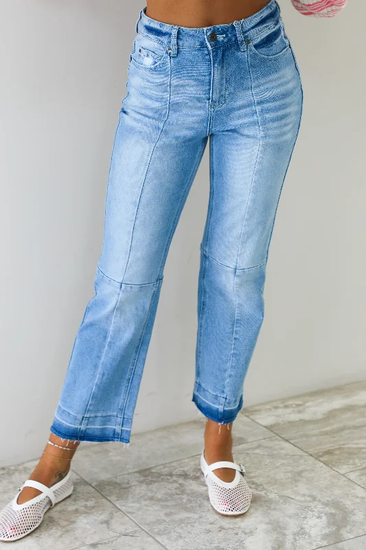 women's capri pantsJenny Stretch High Rise Panel Cropped Jeans: Denim