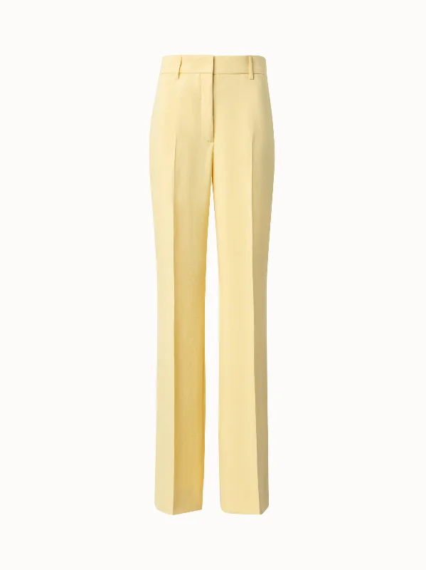 women's silk pantsSilk Shantung Wide Leg Pants