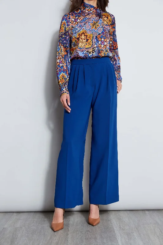 women's button-fly pantsPleated Wide Leg Pant