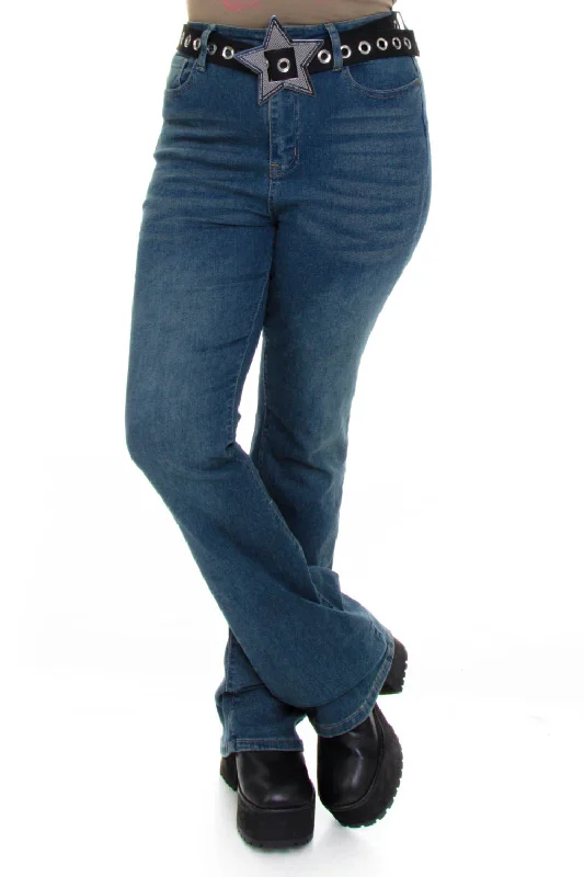 women's ripped pantsVintage Y2K High Waisted Denim Jeans - L