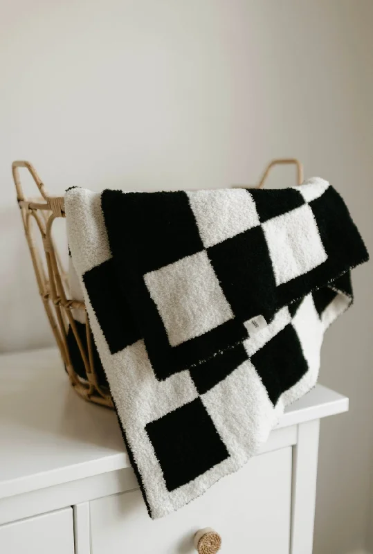 Floor-Length DressBlack & Ivory Checkerboard | Plush Blanket