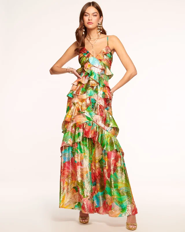 Tea-Length DressHarlen Tiered Gown