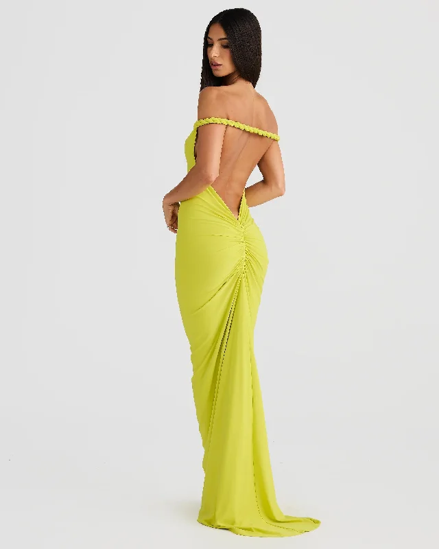 Statement DressMaia Multi-Way Gown - Chartreuse