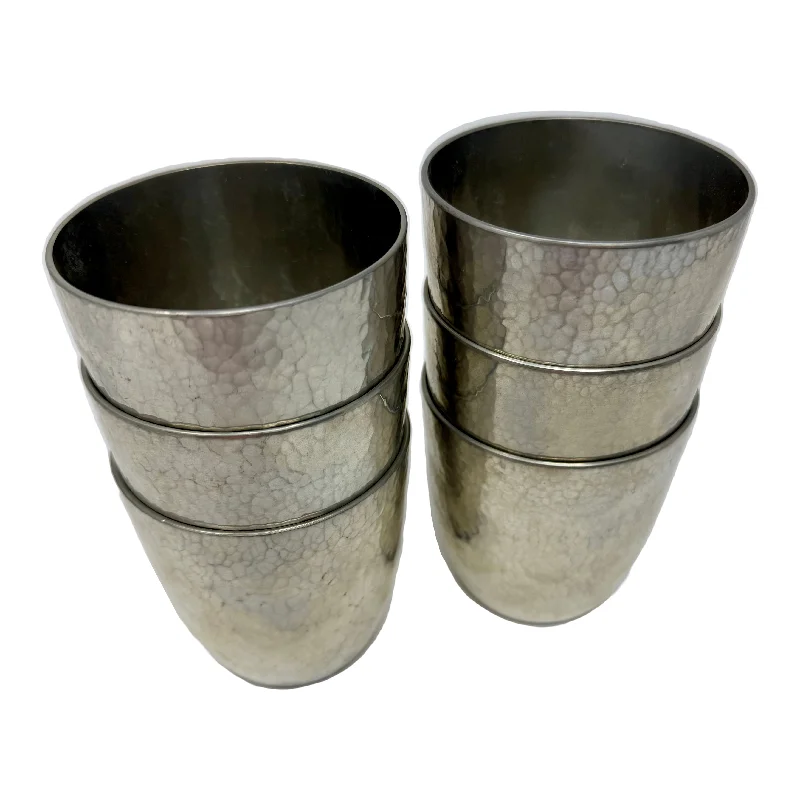 women's bespoke dressesSet of 6 Porter Blanchard Hand Hammered Pewter Cups