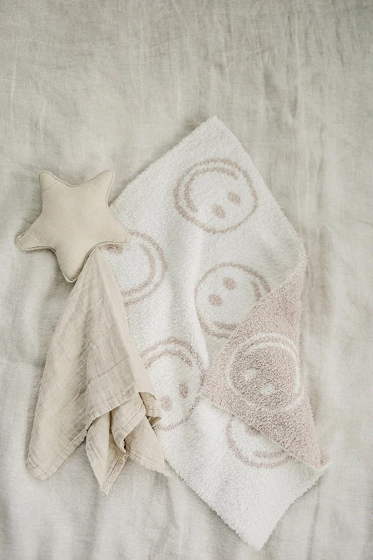 Bow-Tie DressSmiley Taupe Plush Blanket