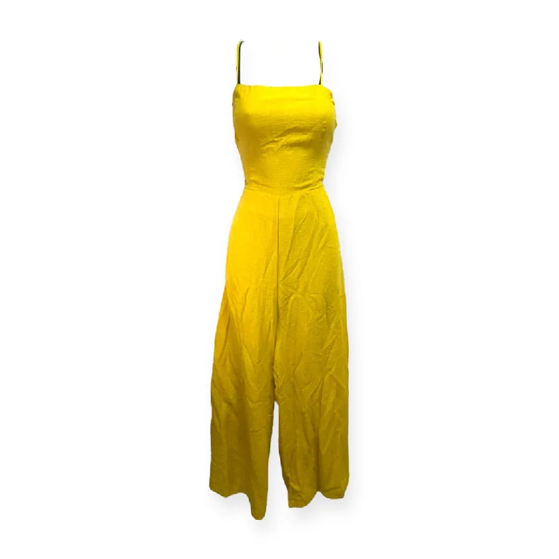 women's jumpsuits for bohemian chicJumpsuit By Lulu’s In Yellow, Size: M