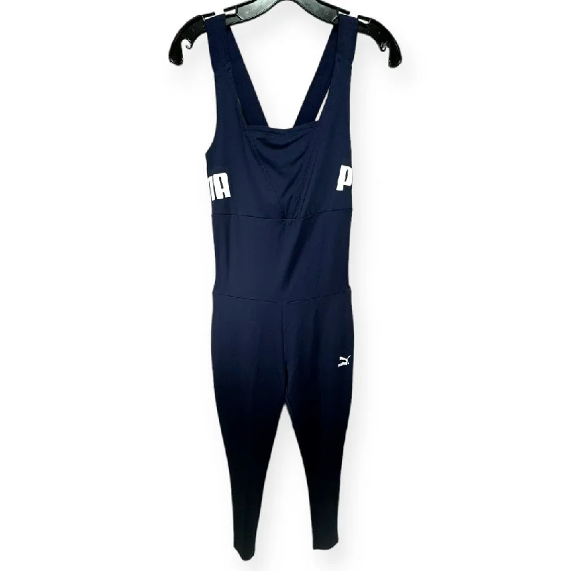 women's jumpsuits for gym sessionsJumpsuit By Puma In Navy, Size: L