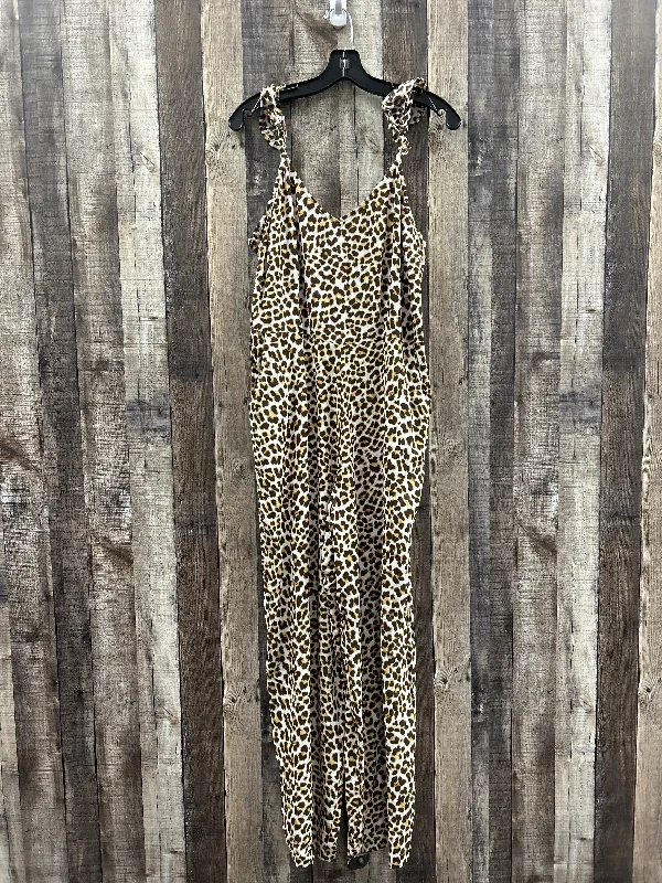 women's jumpsuits with bell sleevesAnimal Print Jumpsuit Jessica Simpson, Size L