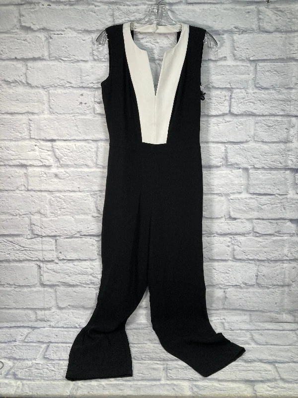 women's jumpsuits for versatile stylingBlack & Cream Jumpsuit Bcbgmaxazria, Size Xs