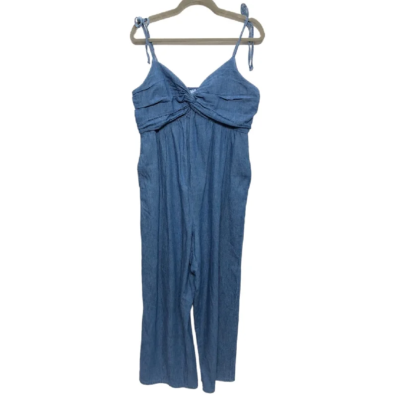 women's jumpsuits with short sleevesBlue Denim Jumpsuit Old Navy, Size L