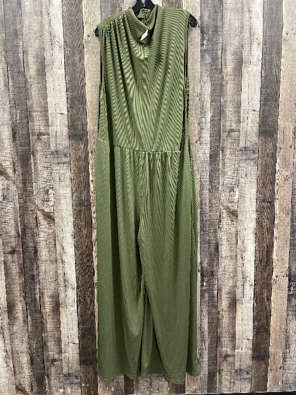 women's jumpsuits made of chiffonGreen Jumpsuit Cme, Size 3x