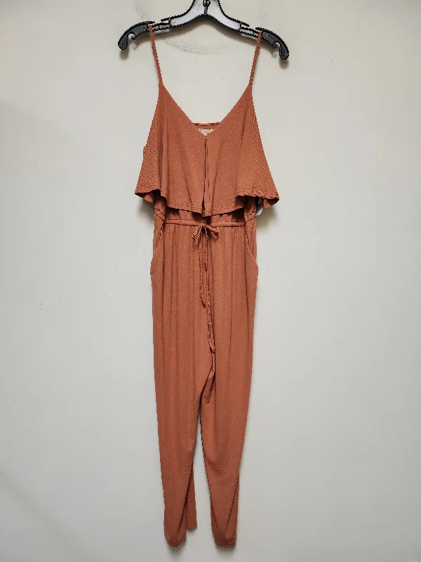 women's fitted jumpsuitsOrange Jumpsuit Hem & Thread, Size M